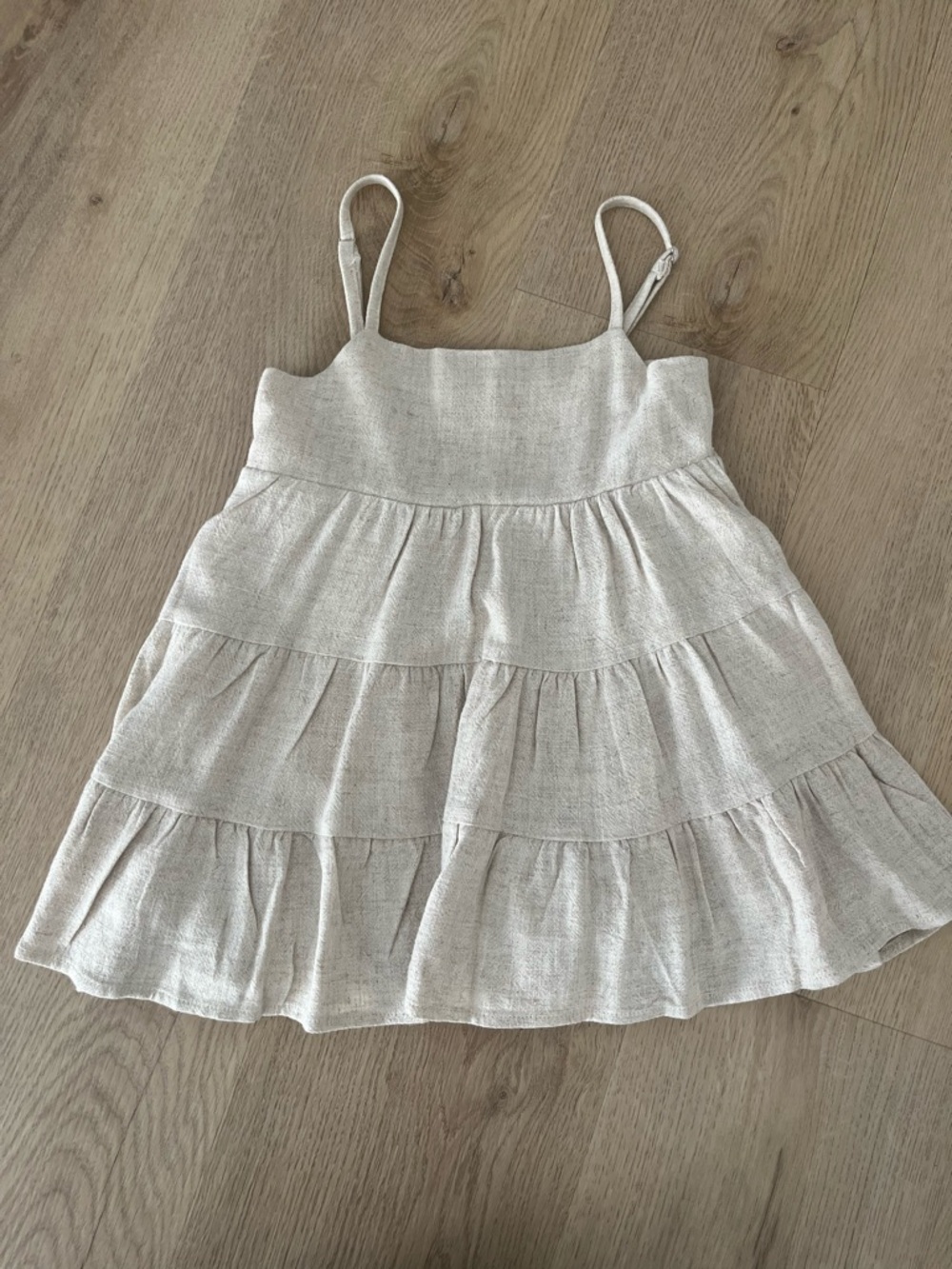 NWOT Little Bipsy Tiered Spaghetti Strap Linen Dress